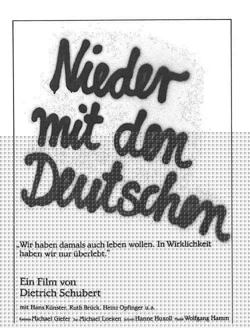 Nieder mit den Deutschen